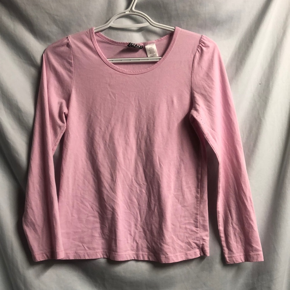Large pink girls 14/16 long sleeve shirt guc
